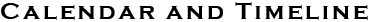Calendar and Timeline